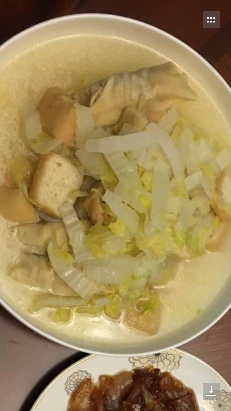 白菜油豆腐面结汤的做法