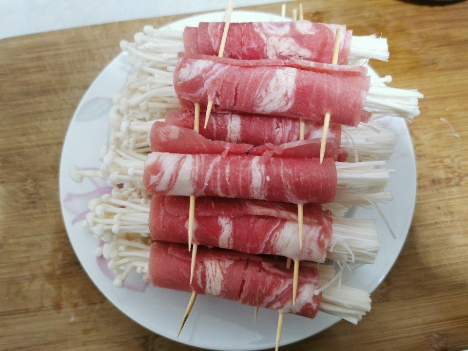 香煎肥牛金针菇卷（韩式）