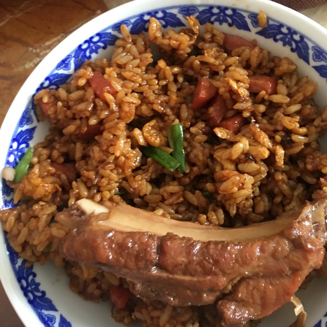 小时候的酱油炒饭