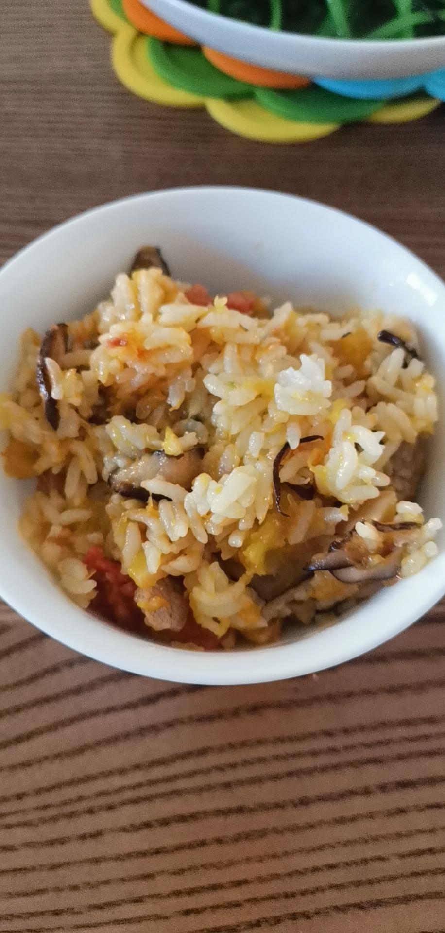 美味到不行的南瓜饭