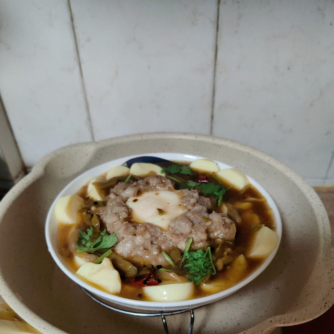 日本豆腐蒸肉末