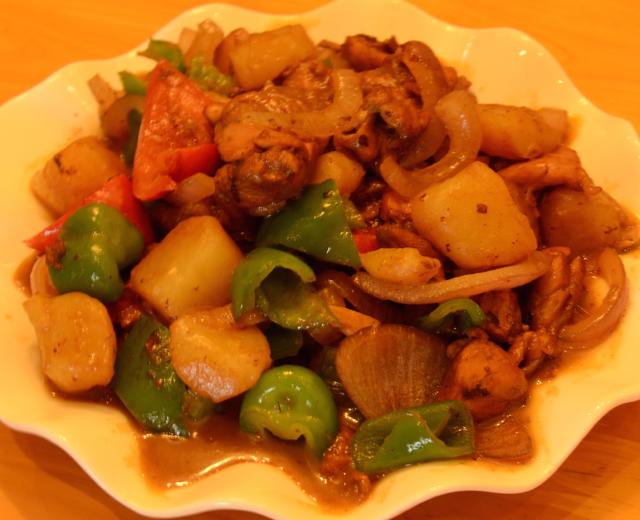 老丁的私房菜－新疆大盘鸡的做法
