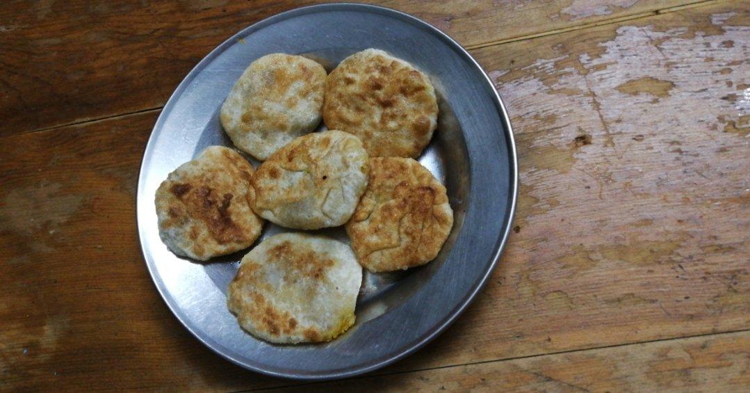 红薯饼——饺子皮版