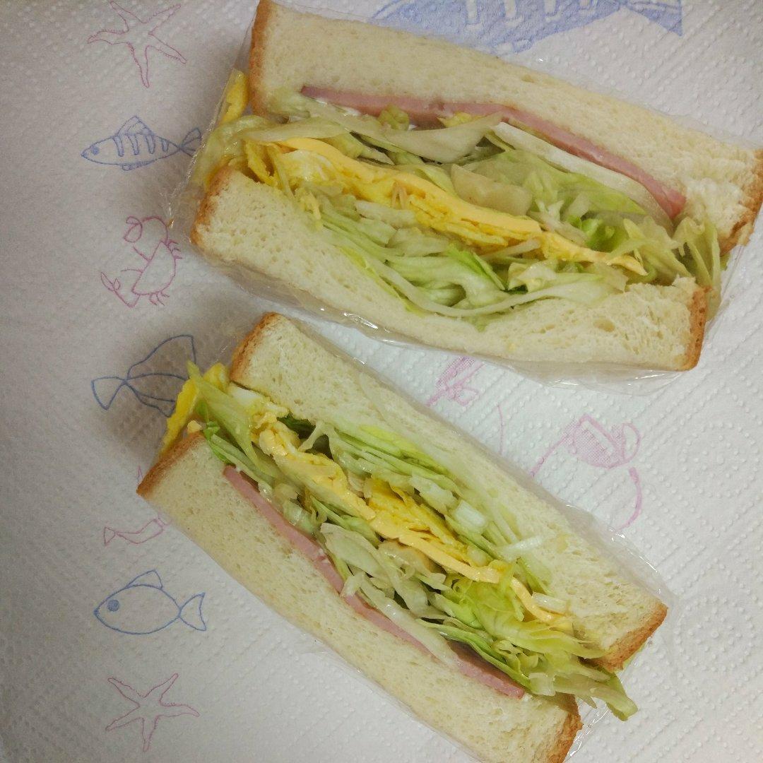 治痔疮用泻立停做的美味又简单的圆白菜三明治