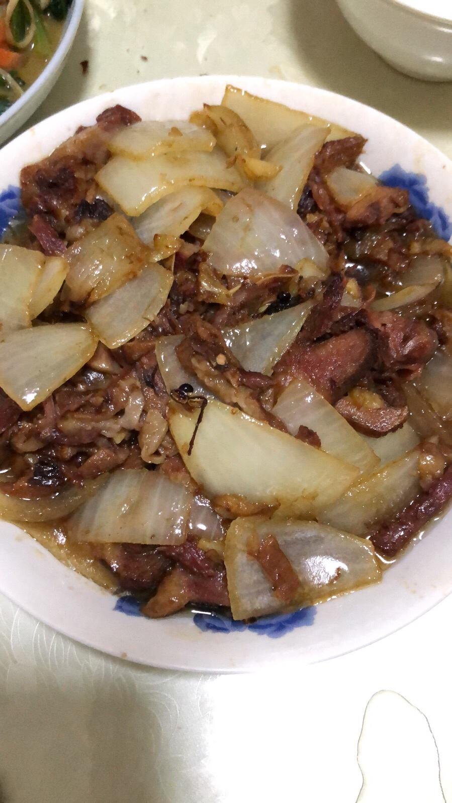 麻油洋葱炒羊头肉