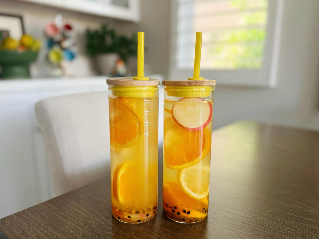 自制无敌好喝夏日解腻水果茶🍊完爆饮品店，新手百分百成功，试试就知道