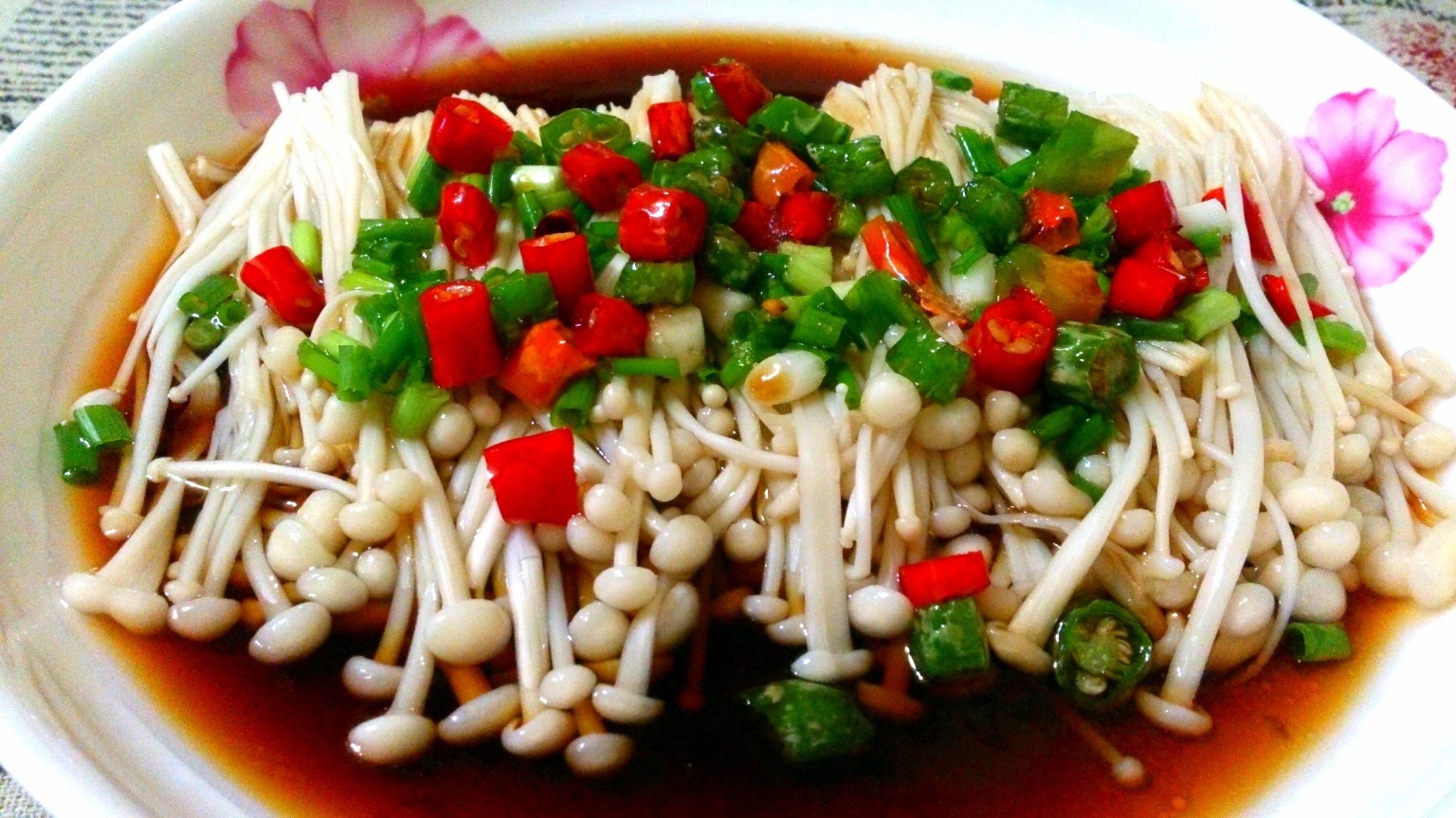 白灼金针菇