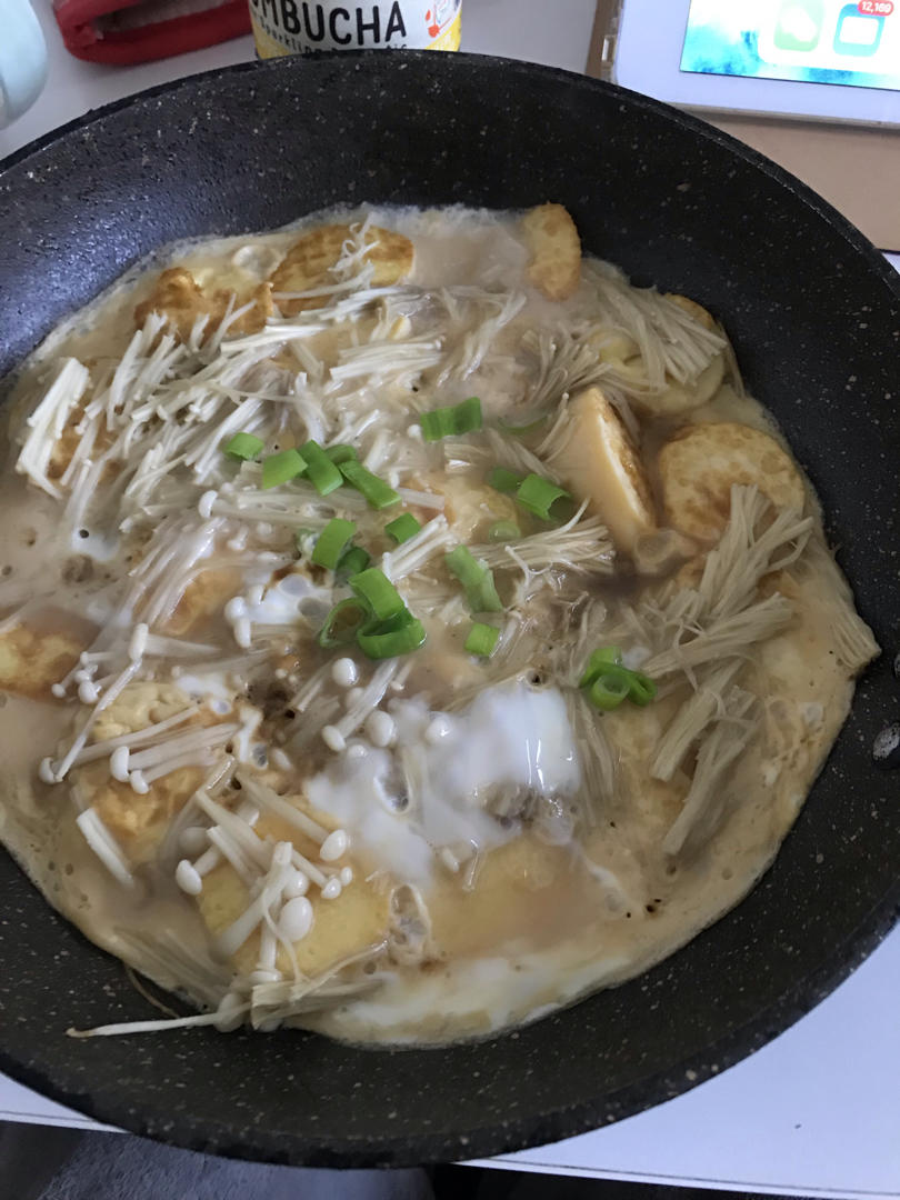 金针菇日本豆腐煲制作方法 方便又好吃 下饭菜 全家喜欢 做法简单