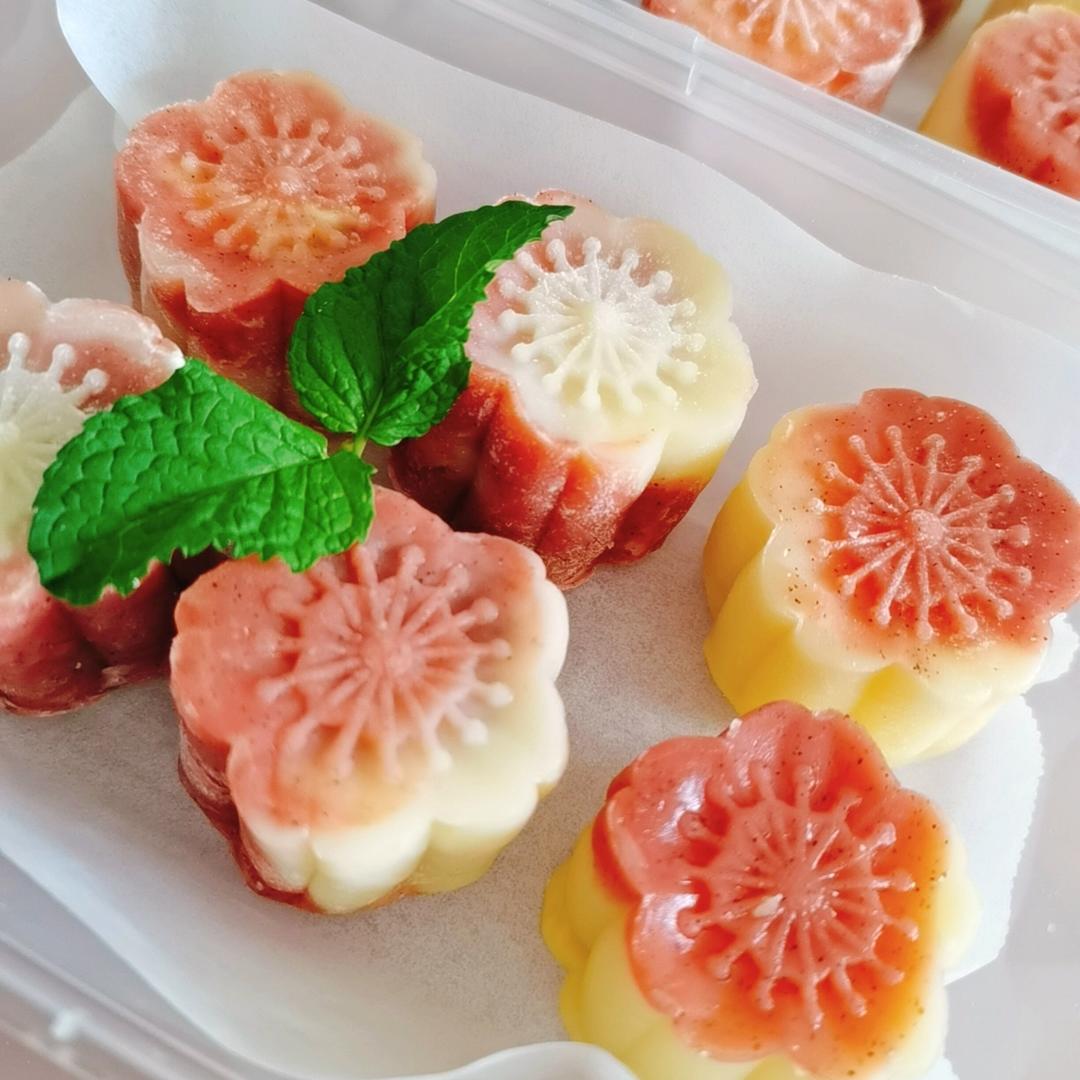 立体双色冰皮月饼