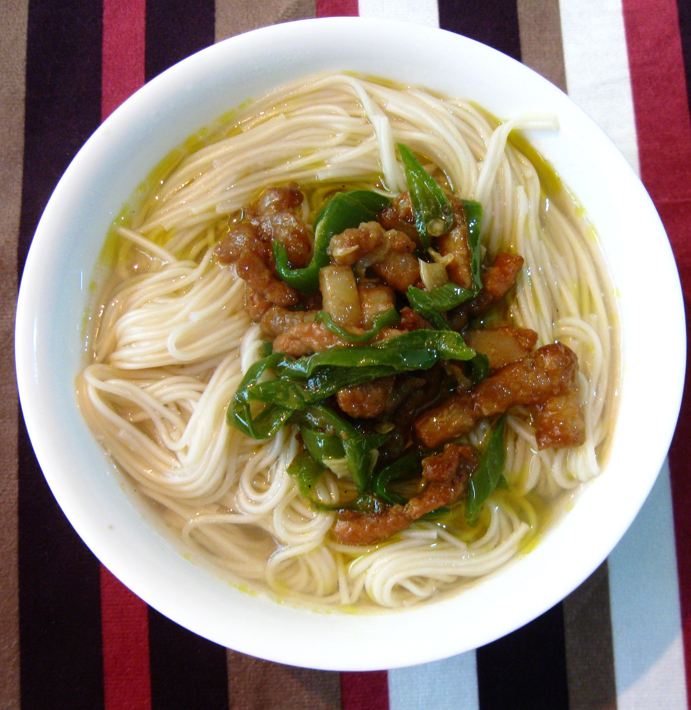 青椒肉丝面