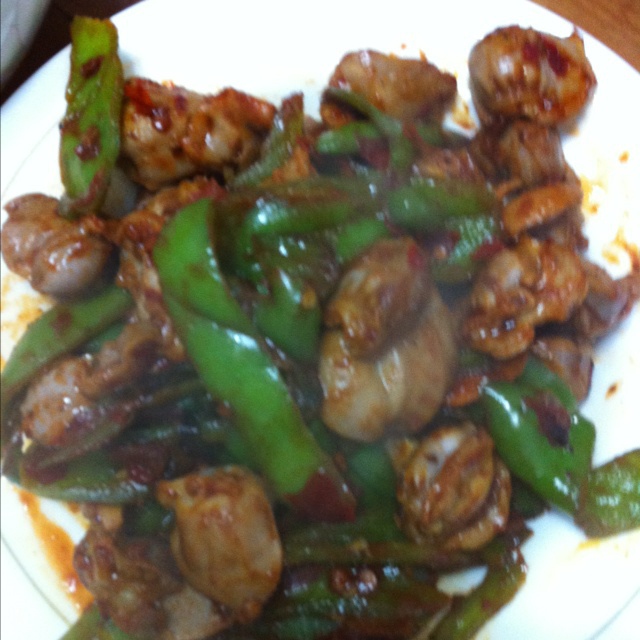 辣爆鸡胗