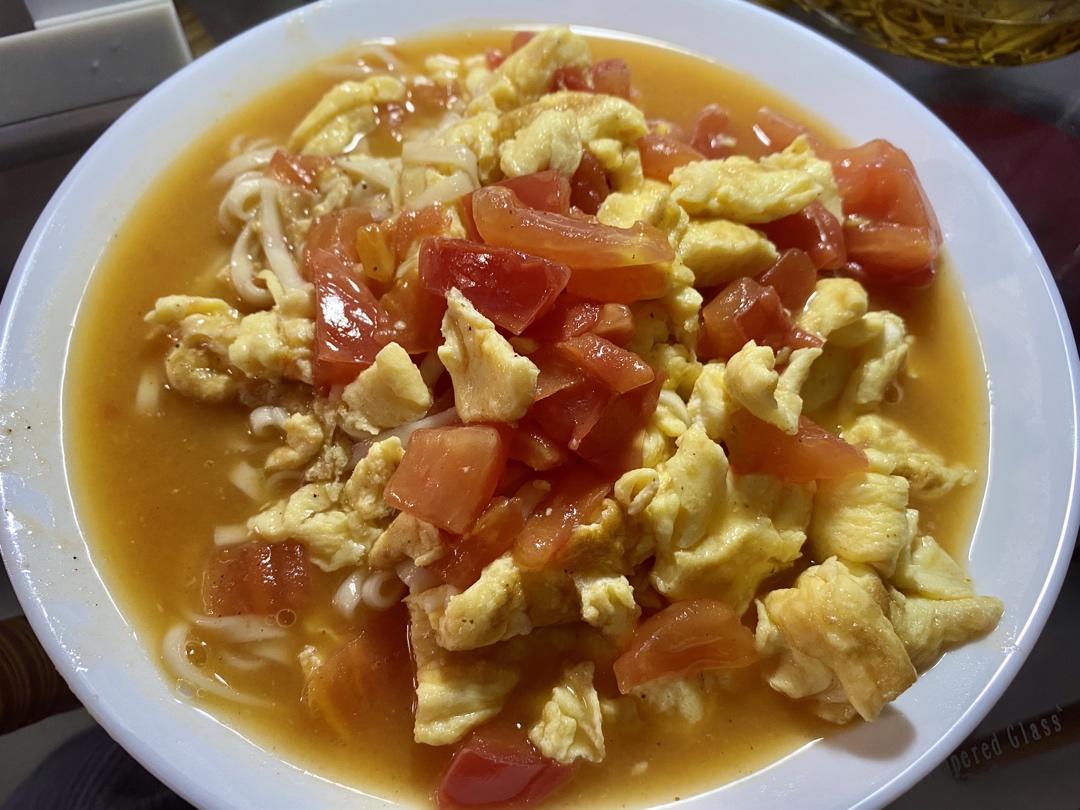 恨不得抱着锅舔的番茄鸡蛋面