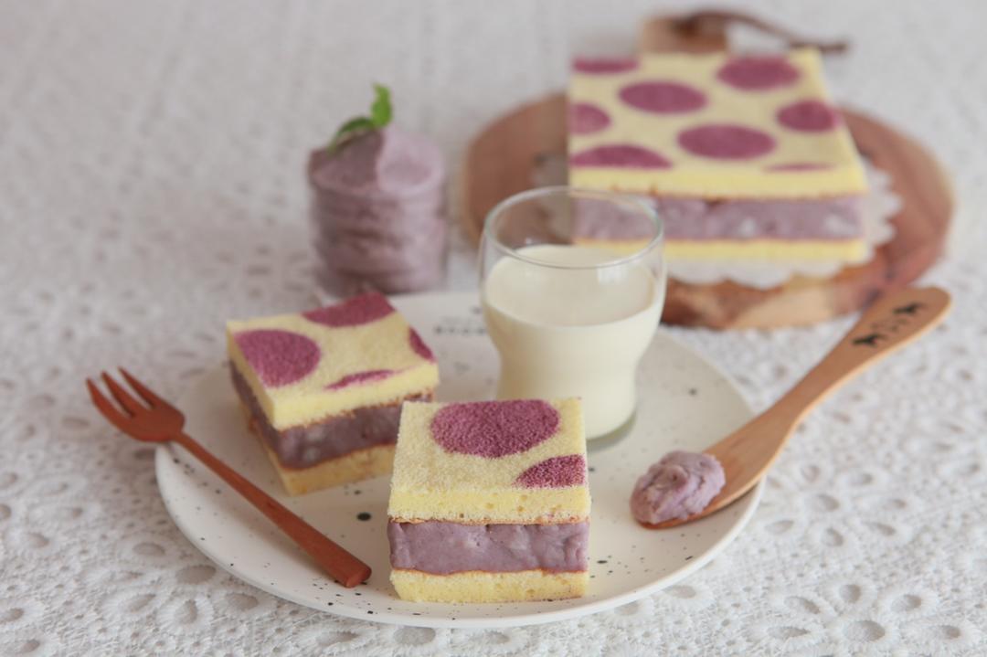 【北鼎烤箱食谱】紫芋海绵三明治蛋糕