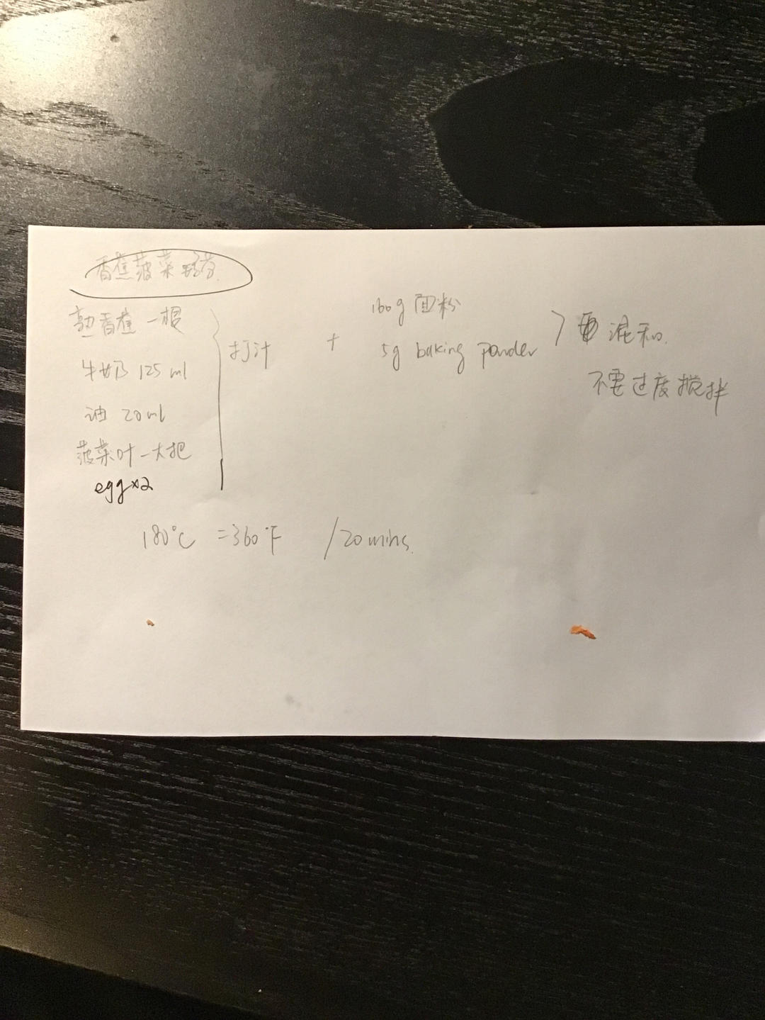 香蕉菠菜玛芬