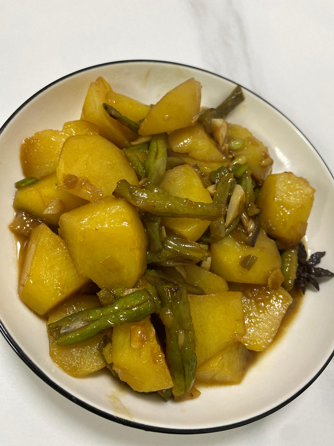 豆角炖土豆极简版💜