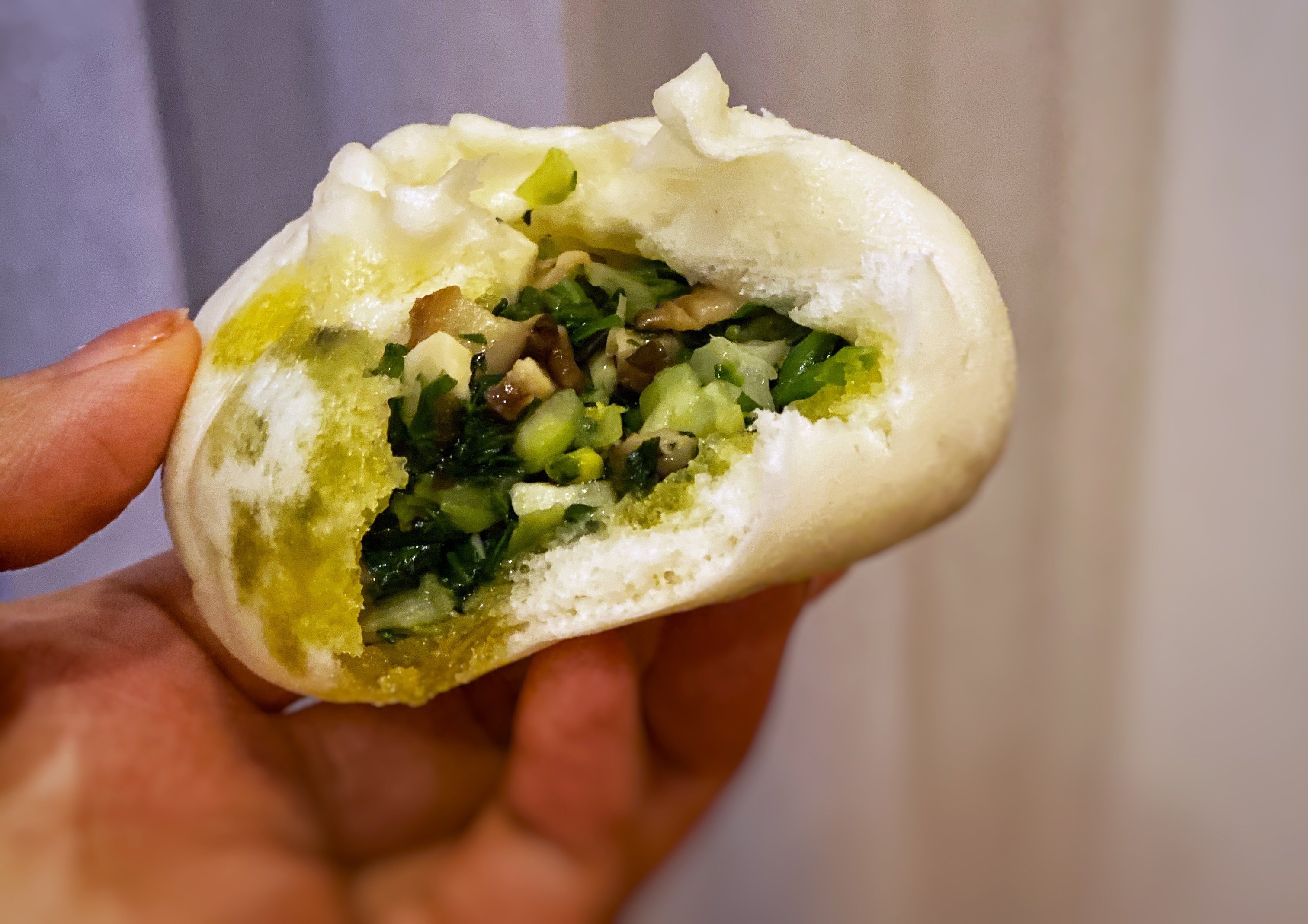 苏州菜馒头-香菇笋丁菜包