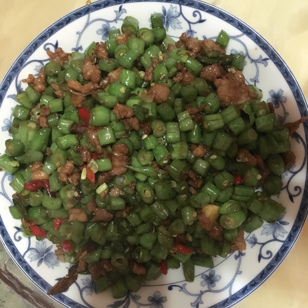 肉沫豆角下饭菜