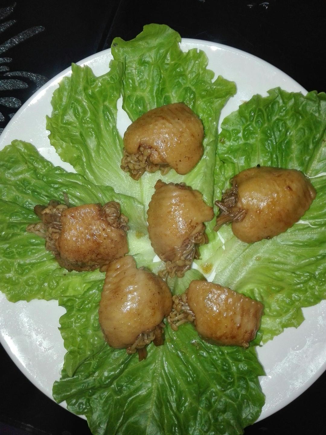 照烧鸡福包（无骨鸡翅包金针菇）