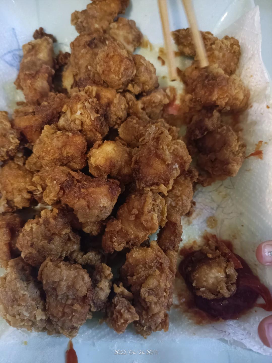 真正的鸡米花是不裹面包糠的（转）