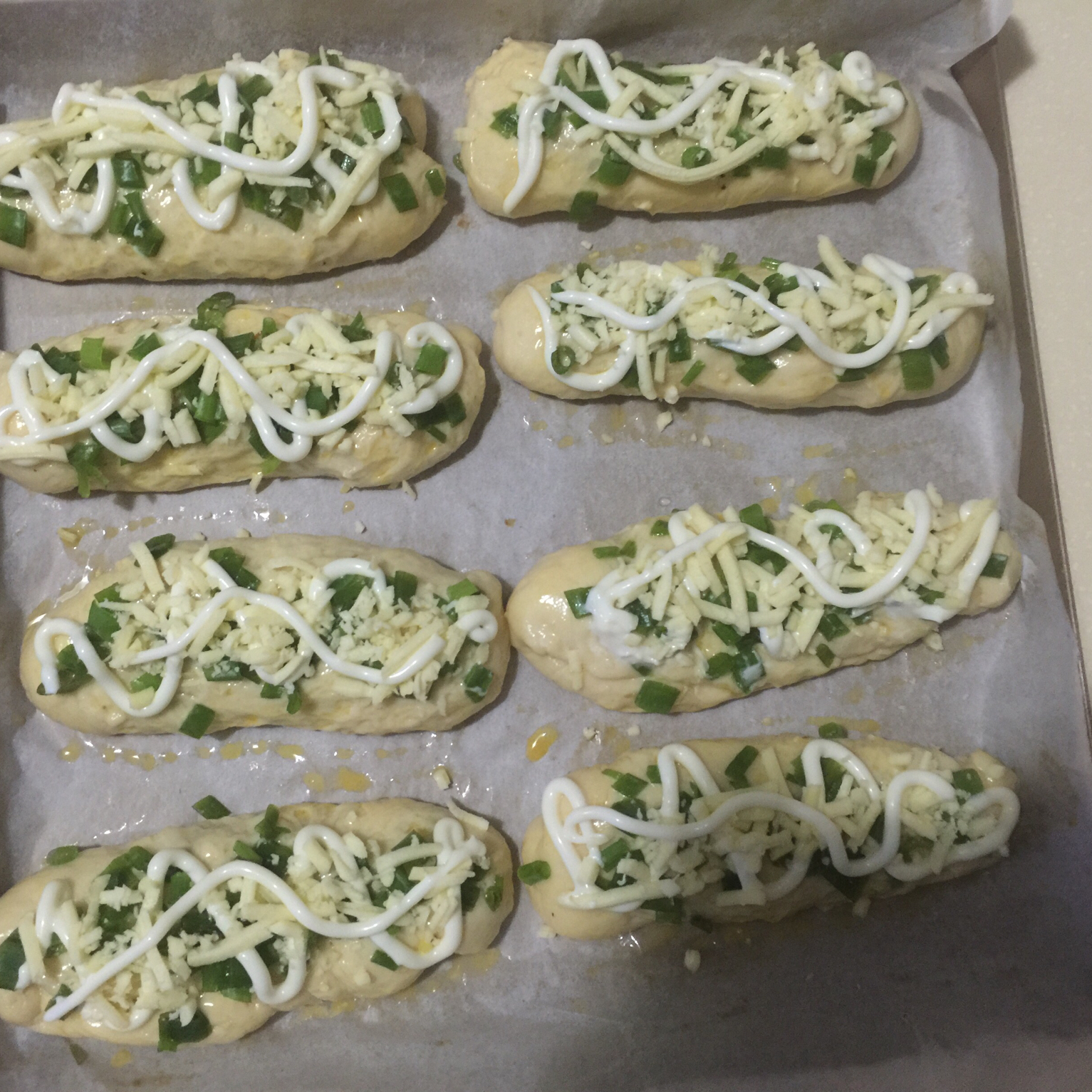 肉松葱香芝士面包