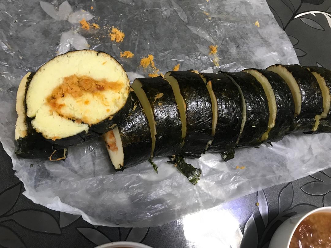 肉松紫菜蛋糕卷