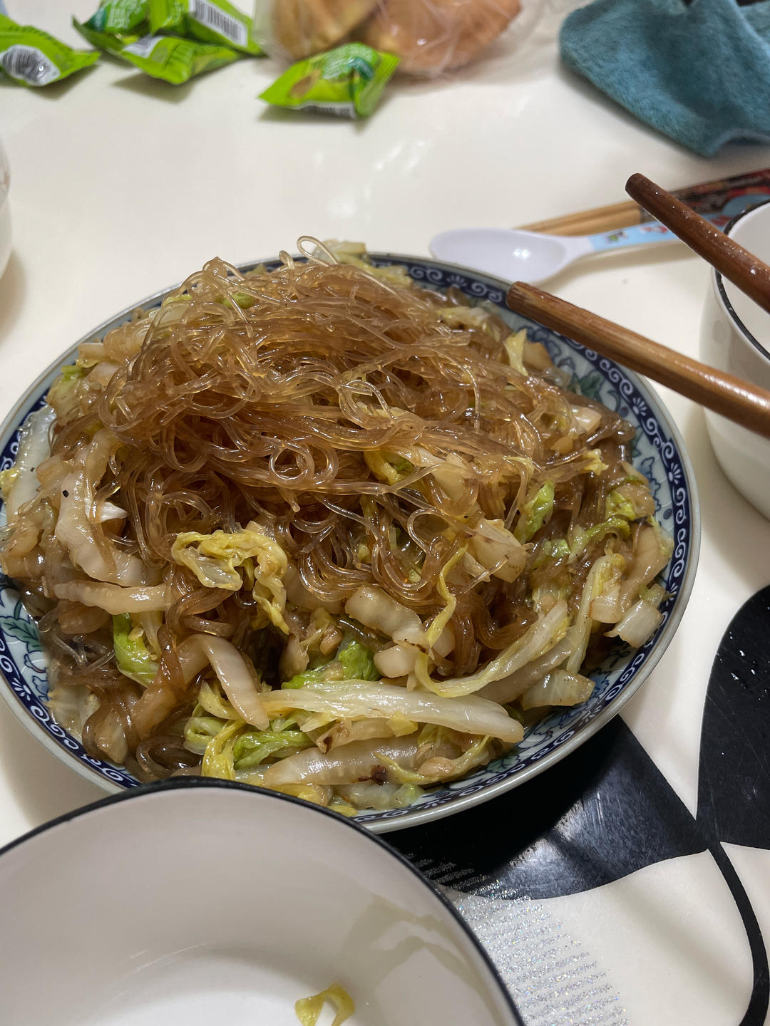 大白菜炒粉丝