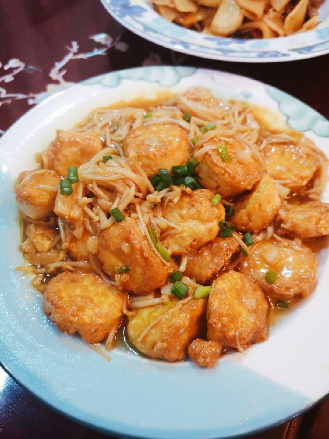 超级下饭菜--金针菇日本豆腐