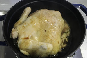 Staub黑珐琅铸铁锅无水葱油鸡的做法 步骤4