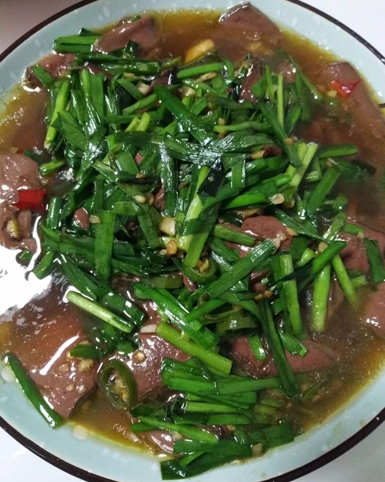 tiger 妈咪家常菜之韭菜烧鸭血