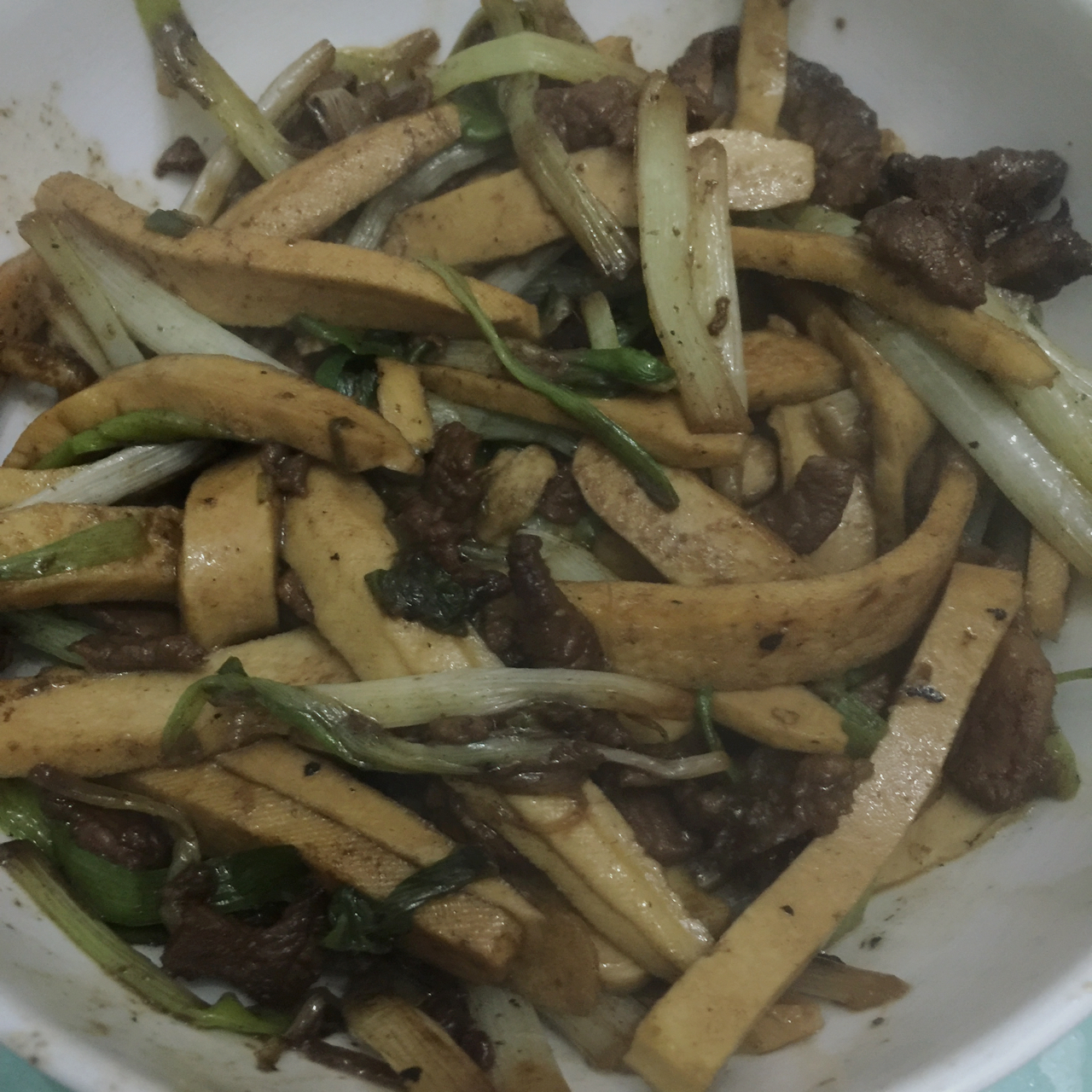 韭芽冬笋肉丝