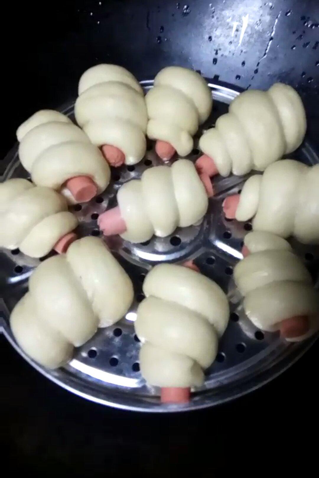 快手火腿卷～一次发酵