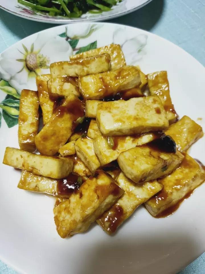 2块钱的糖醋香煎豆腐🔥给肉都不换㊙️巨好吃