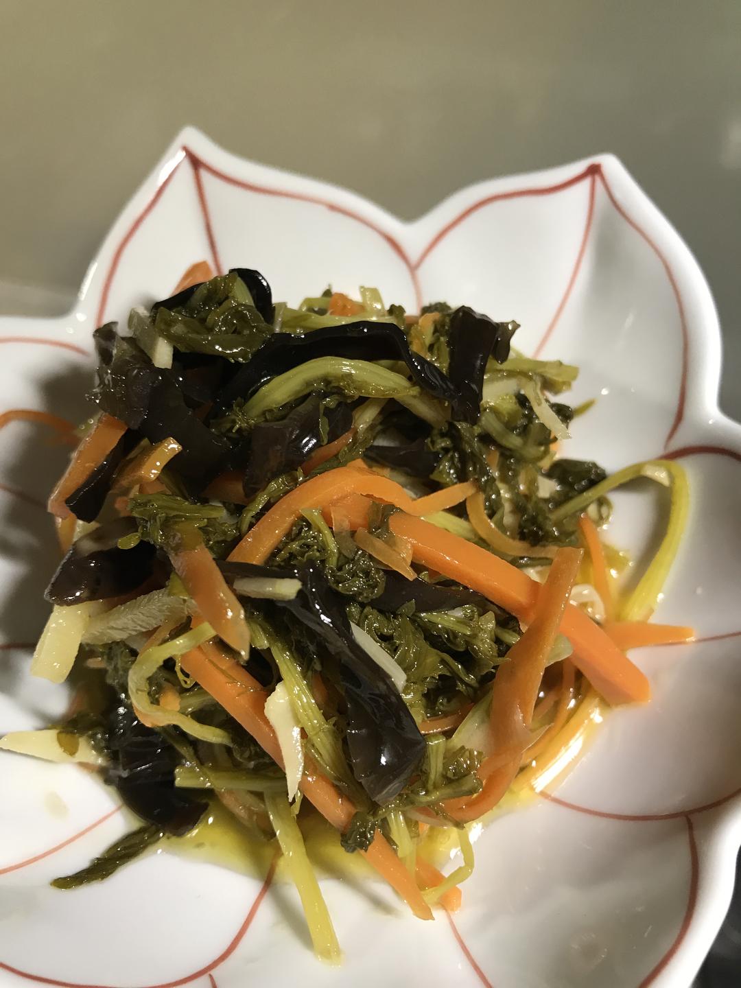 银丝芥菜的做法