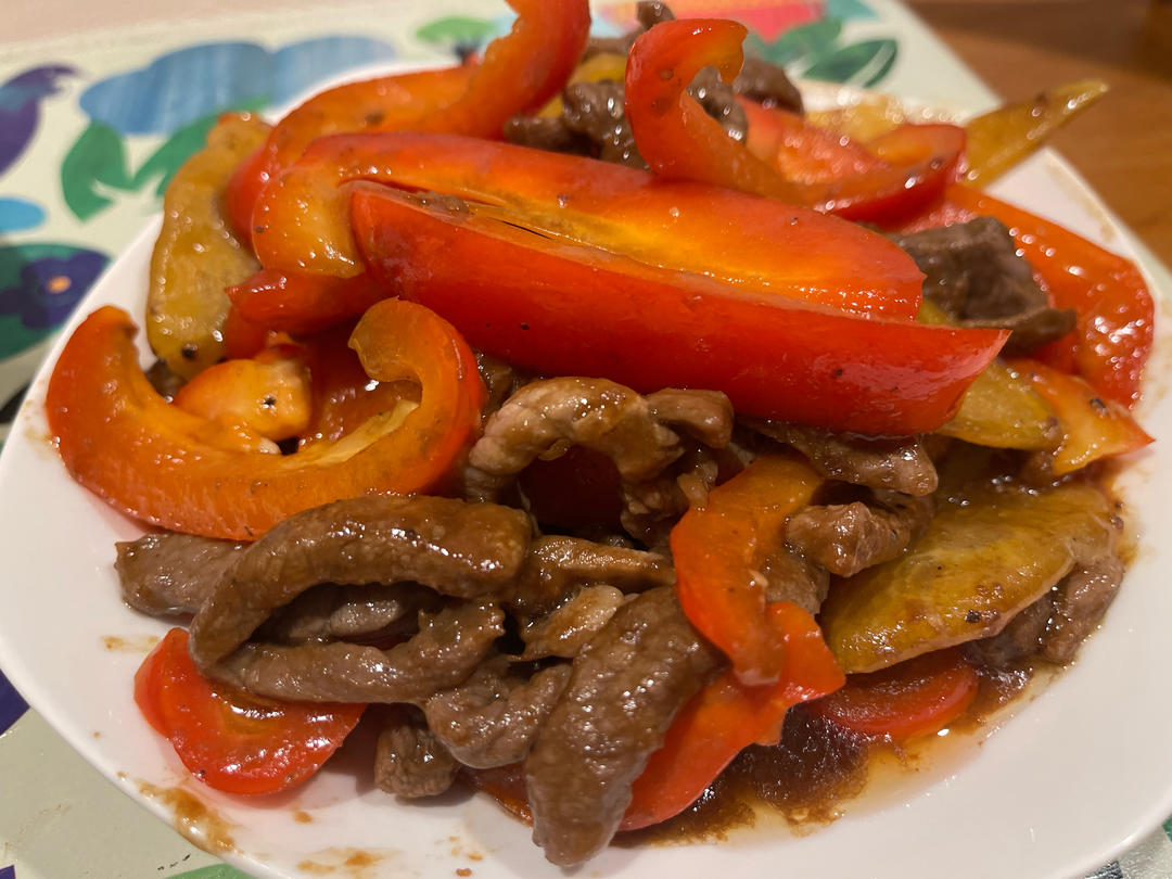 红椒炒牛肉🐂超滑嫩