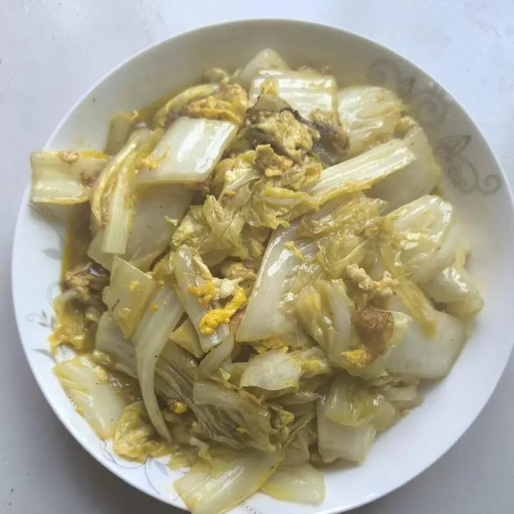 娃娃菜煎荷包蛋汤