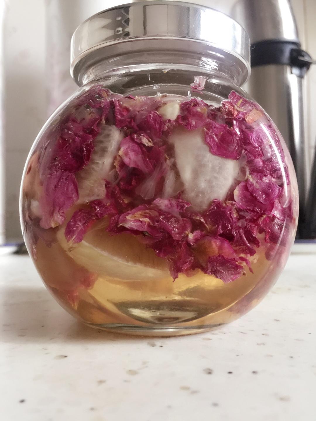 蜂蜜柠檬玫瑰酿的做法