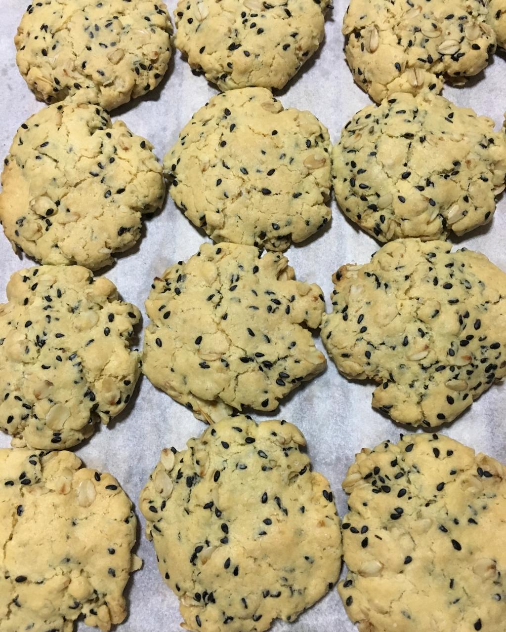 黑芝麻燕麦高纤饼干（无添加，另含植物油减脂配方）
