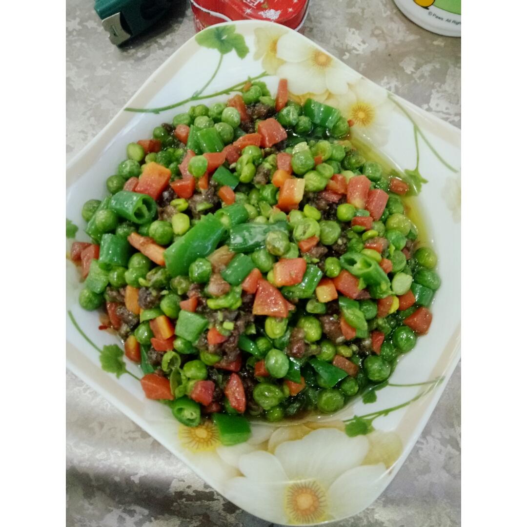 豌豆炒肉末