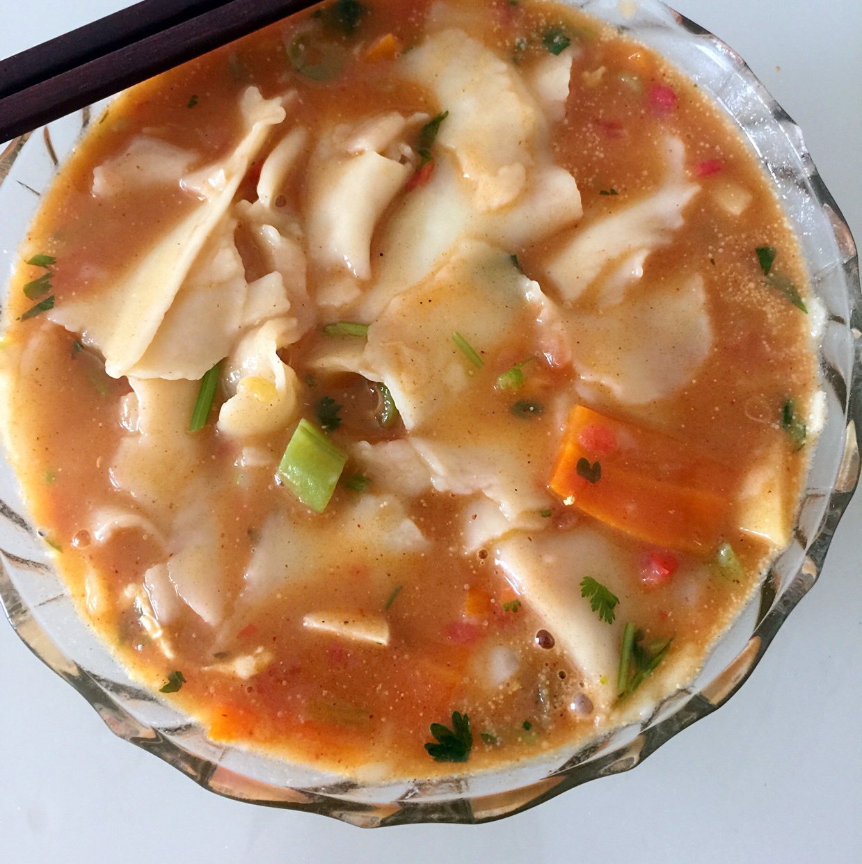 揪片汤面