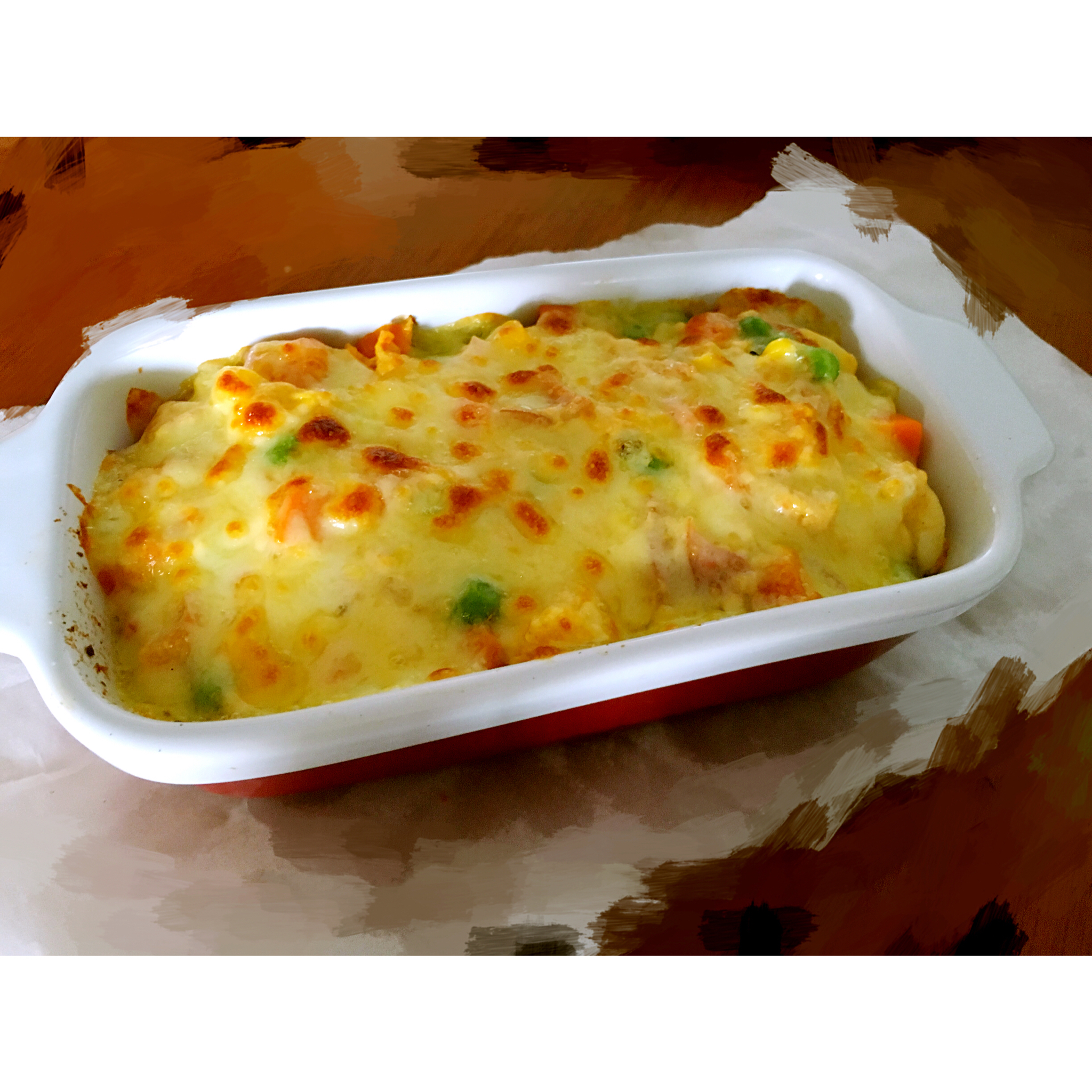 番茄鸡肉浓情焗饭【两人份】