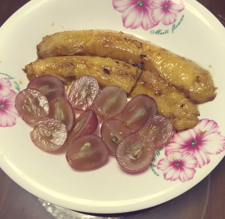 朗姆酒烤蜂蜜香蕉