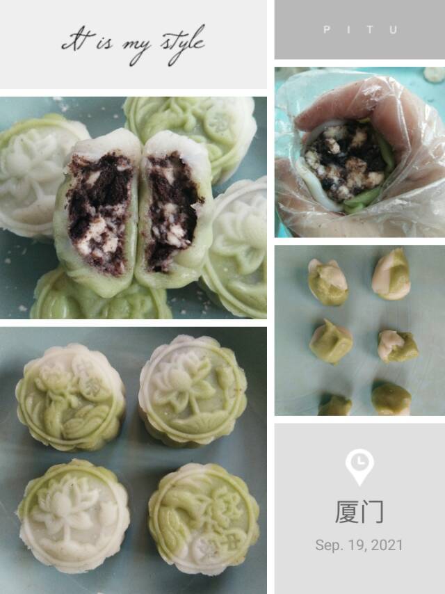 免蒸烤，香甜软糯的奥利奥冰皮月饼，巨好吃