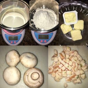 鸡肉奶油蘑菇汤的做法 步骤1