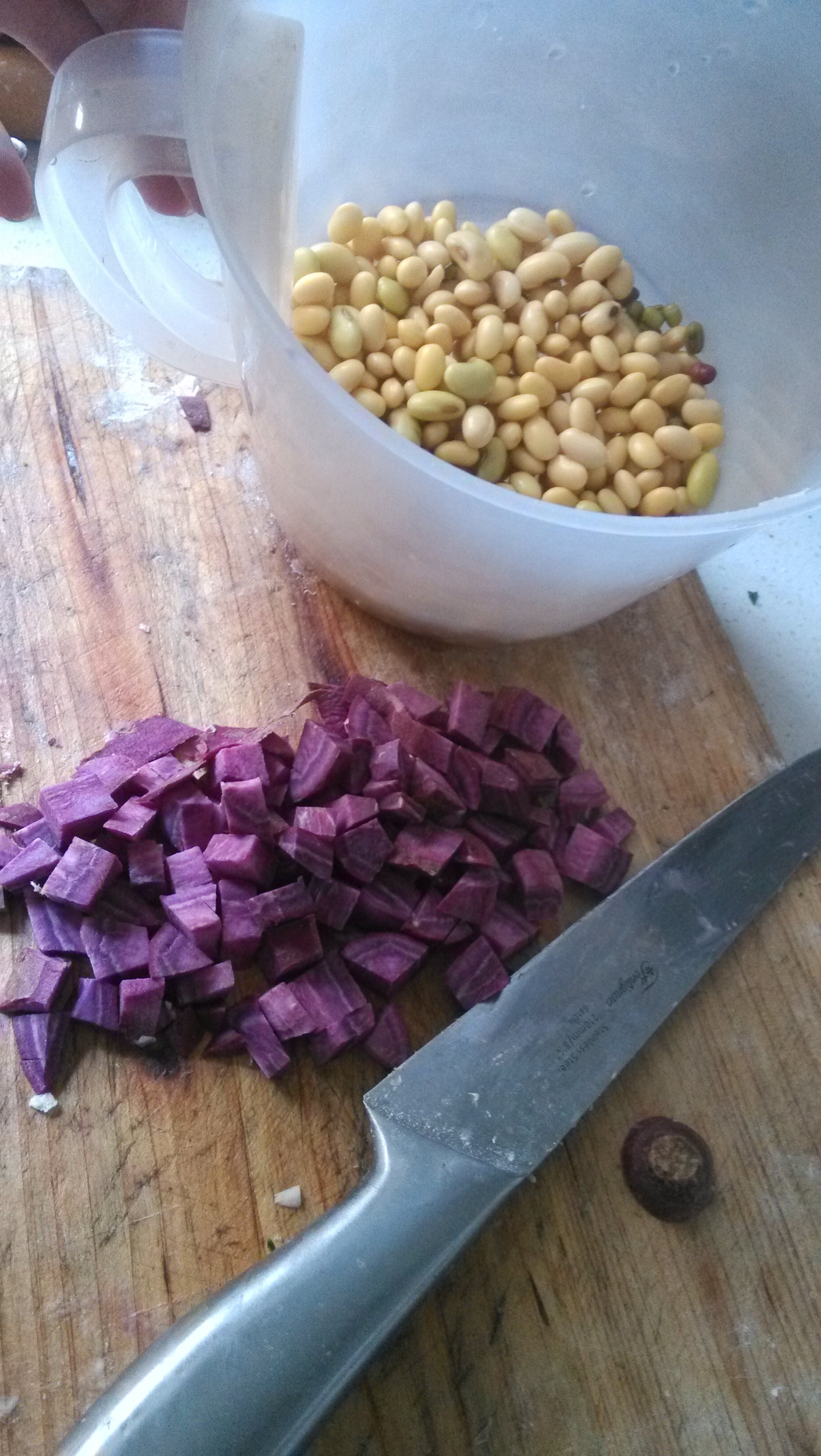 低卡紫薯豆浆/豆渣新吃法的做法 步骤1