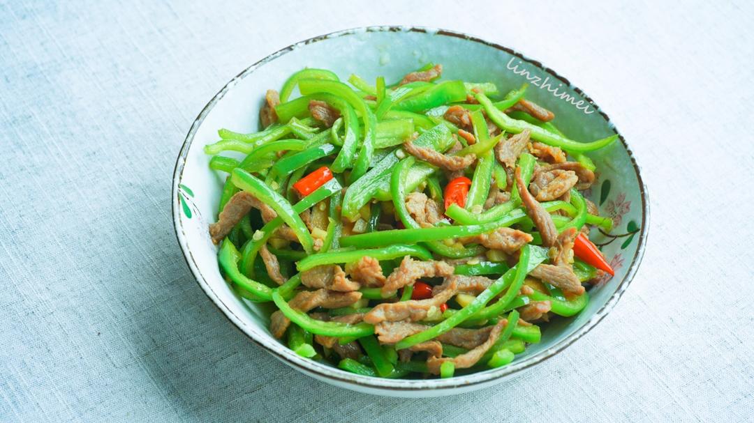 青椒肉丝拌面