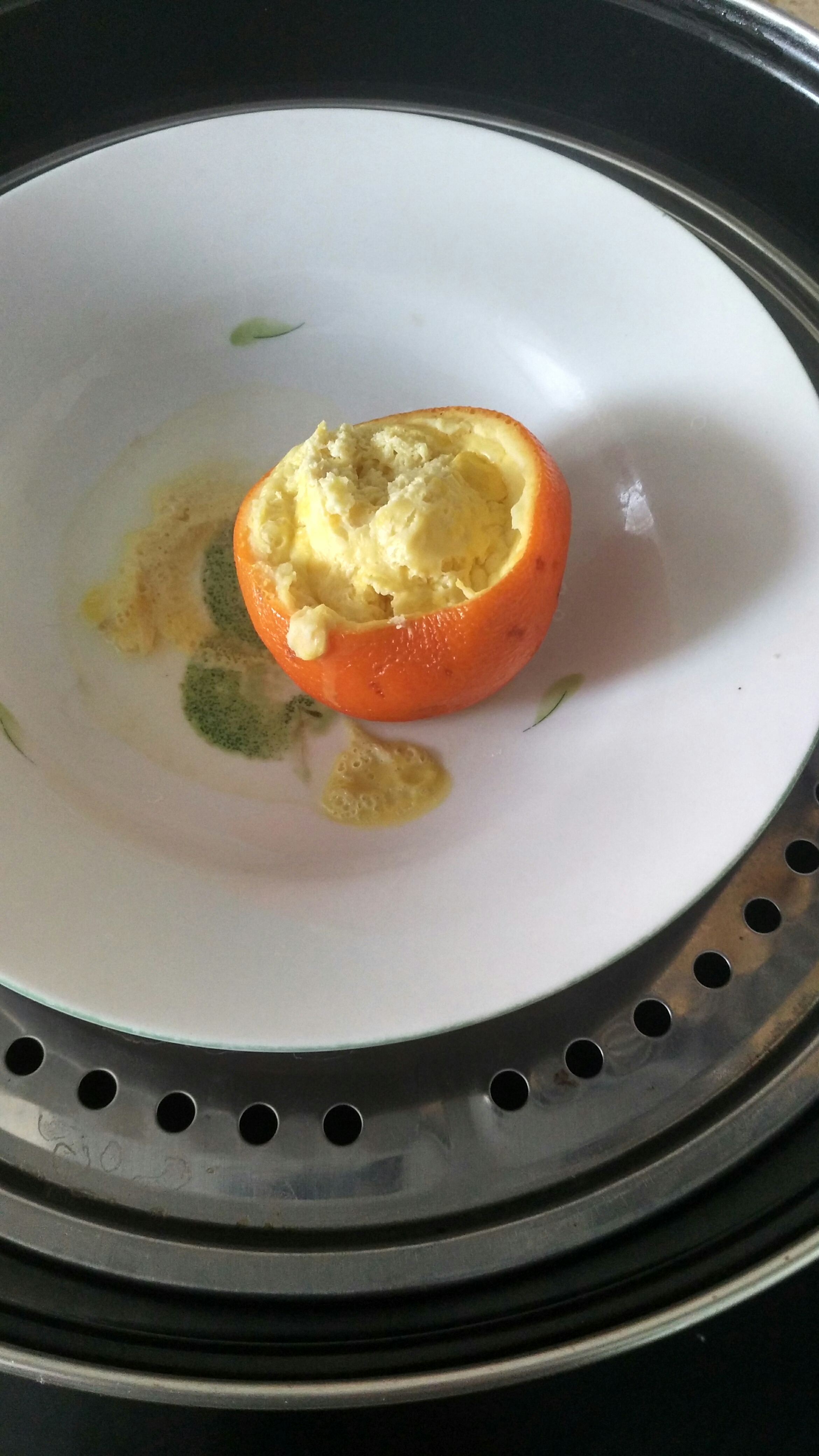橙皮蒸蛋的做法
