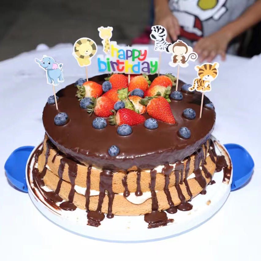 巧克力淋面裸蛋糕