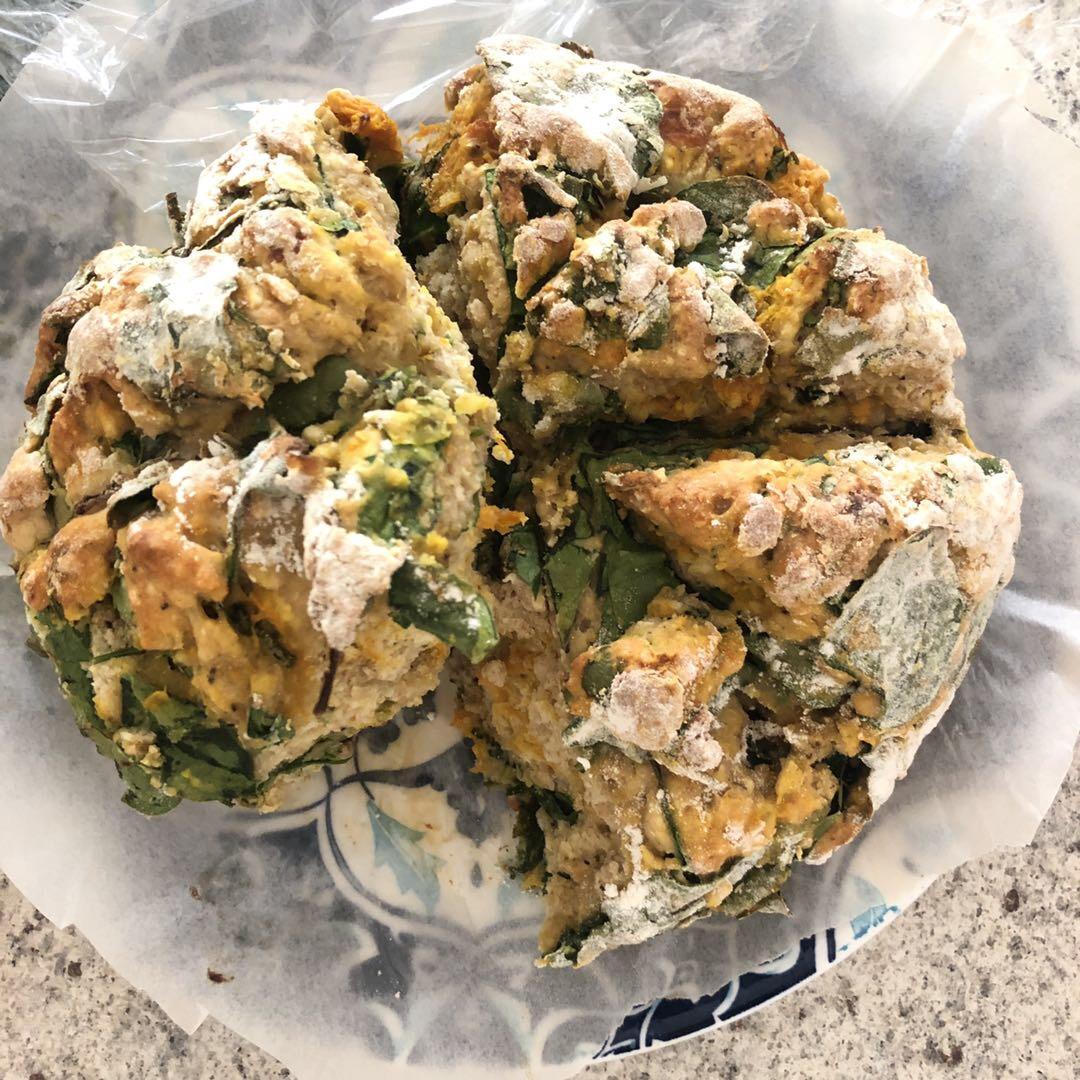 菠菜南瓜奶酪丹波面包丨健康·烘焙