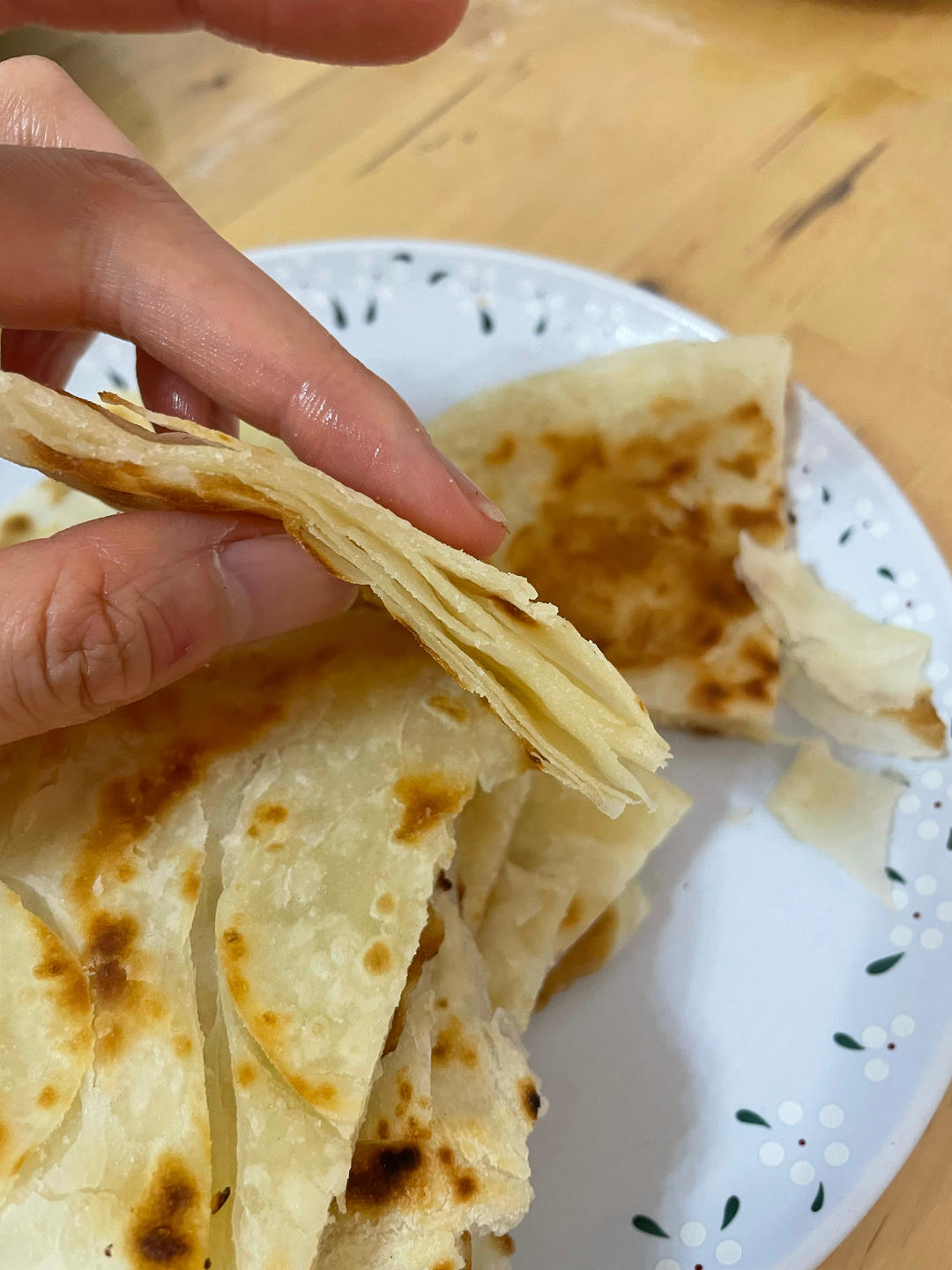 层次分明薄如蝉翼的家常基础烙饼