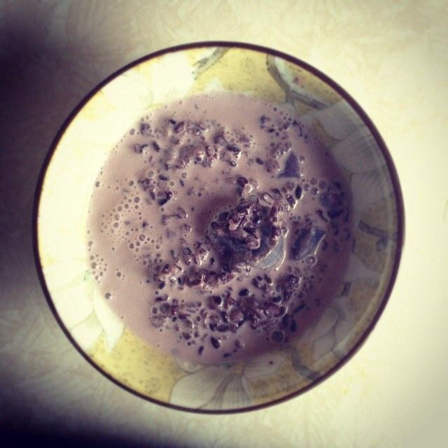 椰奶紫薯黑米露